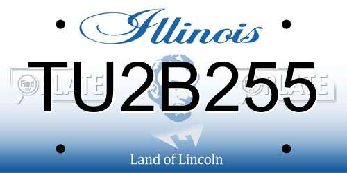 TU2B255 Illinois License Plate