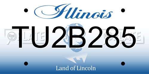 TU2B285 Illinois License Plate
