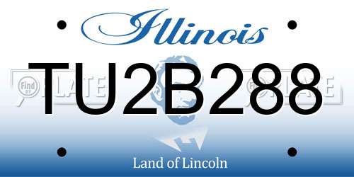 TU2B288 Illinois License Plate