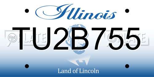 TU2B755 Illinois License Plate