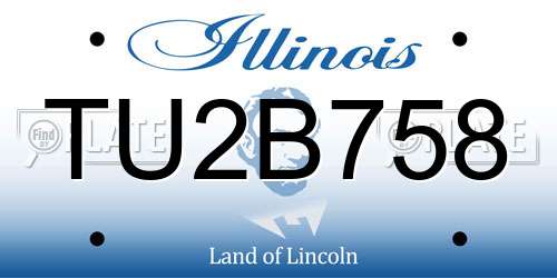 TU2B758 Illinois License Plate