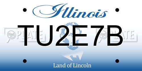 TU2E7B Illinois License Plate
