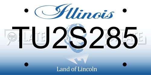 TU2S285 Illinois License Plate