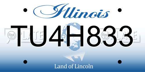 TU4H833 Illinois License Plate