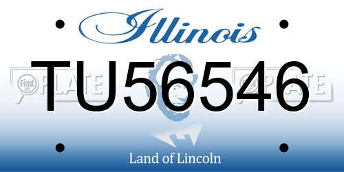 TU56546 Illinois License Plate