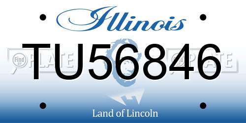 TU56846 Illinois License Plate