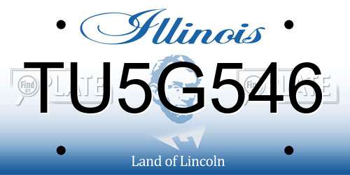 TU5G546 Illinois License Plate