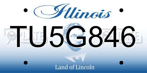 TU5G846 Illinois License Plate