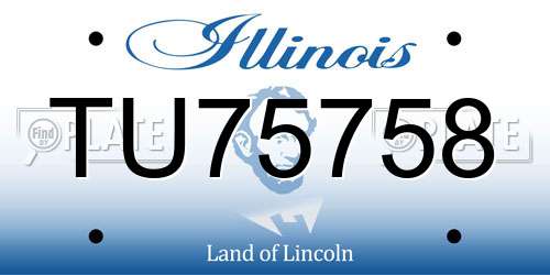 TU75758 Illinois License Plate
