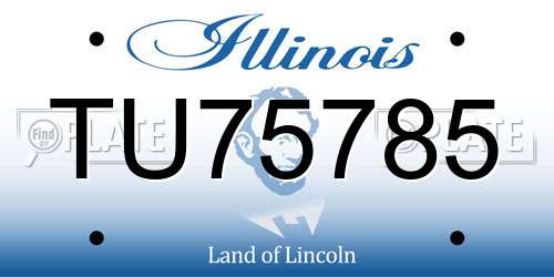 TU75785 Illinois License Plate