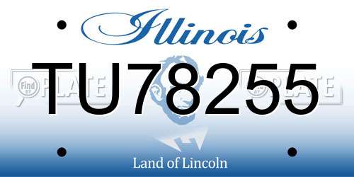 TU78255 Illinois License Plate
