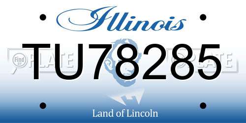 TU78285 Illinois License Plate