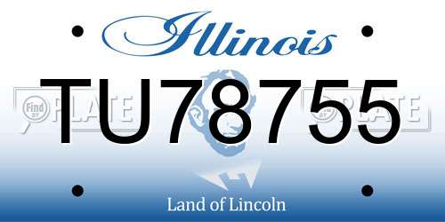 TU78755 Illinois License Plate