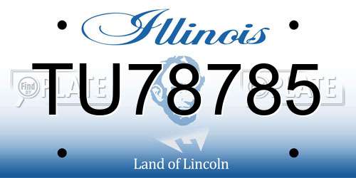 TU78785 Illinois License Plate