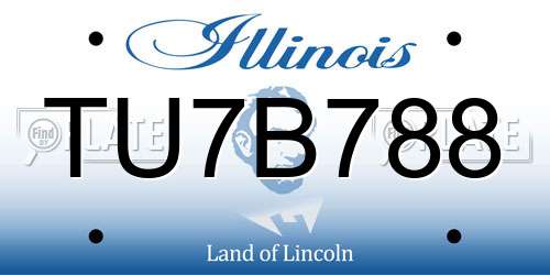TU7B788 Illinois License Plate