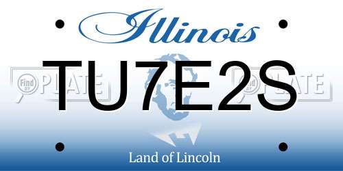 TU7E2S Illinois License Plate