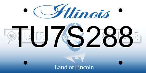 TU7S288 Illinois License Plate