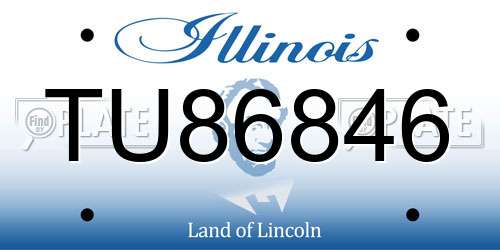 TU86846 Illinois License Plate