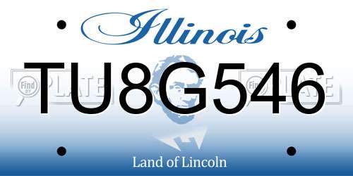 TU8G546 Illinois License Plate