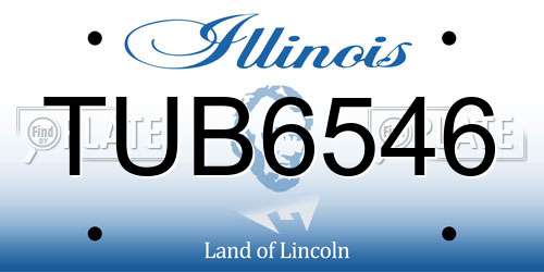 TUB6546 Illinois License Plate