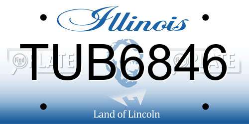 TUB6846 Illinois License Plate