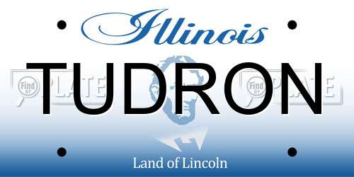 TUDRON Illinois License Plate