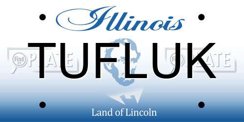 TUFLUK Illinois License Plate
