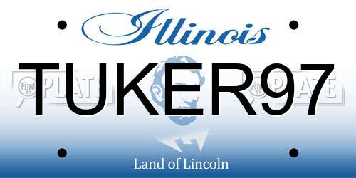 TUKER97 Illinois License Plate
