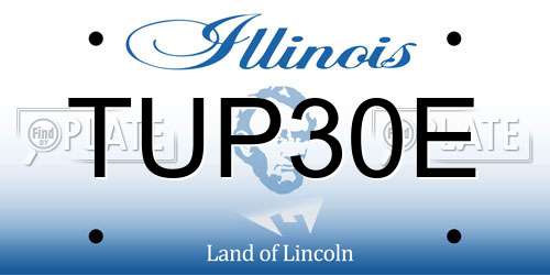 TUP30E Illinois License Plate