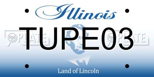 TUPE03 Illinois License Plate