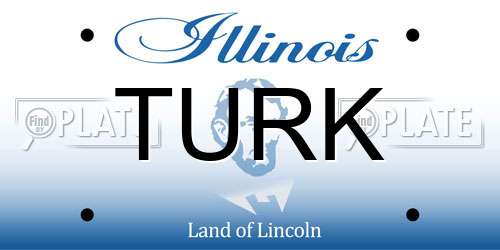 TURK Illinois License Plate