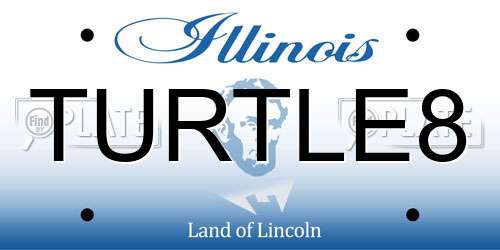 TURTLE8 Illinois License Plate