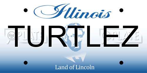 TURTLEZ Illinois License Plate
