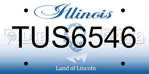 TUS6546 Illinois License Plate