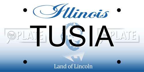 TUSIA Illinois License Plate