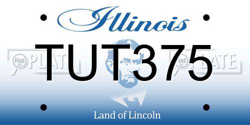 TUT375 Illinois License Plate