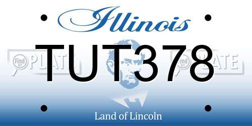 TUT378 Illinois License Plate