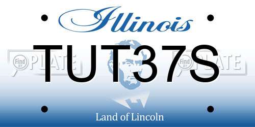 TUT37S Illinois License Plate