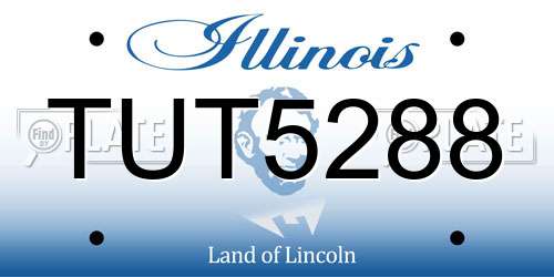 TUT5288 Illinois License Plate