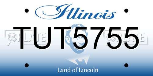 TUT5755 Illinois License Plate
