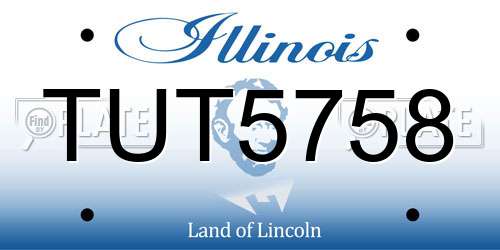 TUT5758 Illinois License Plate
