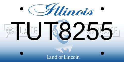 TUT8255 Illinois License Plate