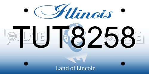 TUT8258 Illinois License Plate