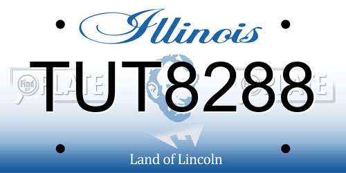 TUT8288 Illinois License Plate