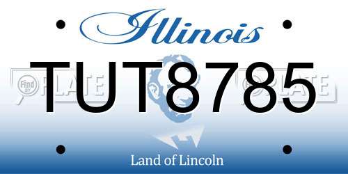 TUT8785 Illinois License Plate