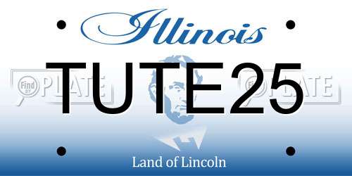TUTE25 Illinois License Plate