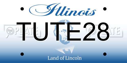 TUTE28 Illinois License Plate