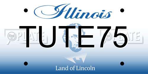 TUTE75 Illinois License Plate