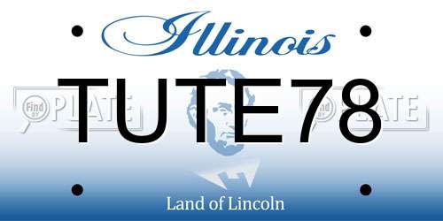 TUTE78 Illinois License Plate