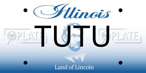 TUTU Illinois License Plate